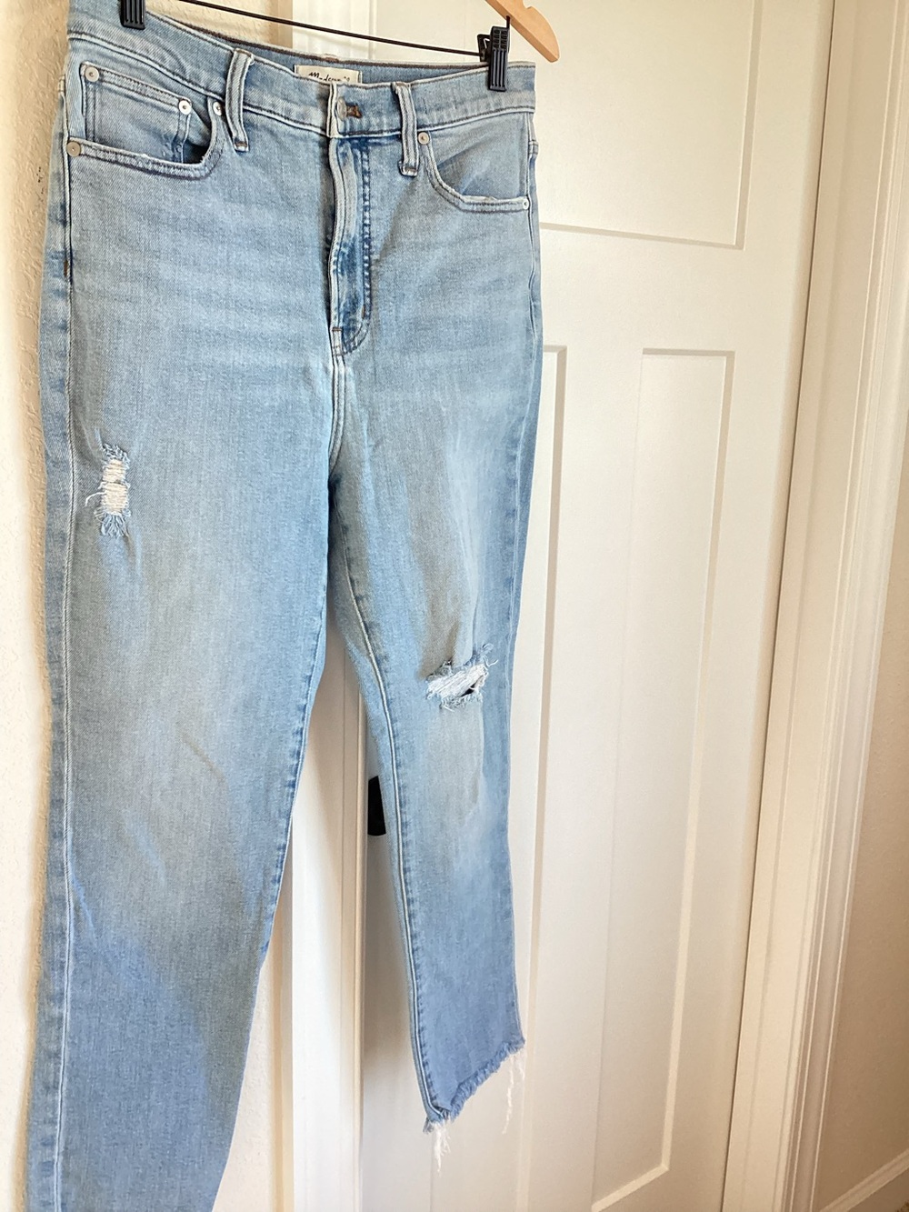 Madewell Perfect Vintage Jean High Rise Distressed Light Blue Denim 29 - Picture 3 of 12